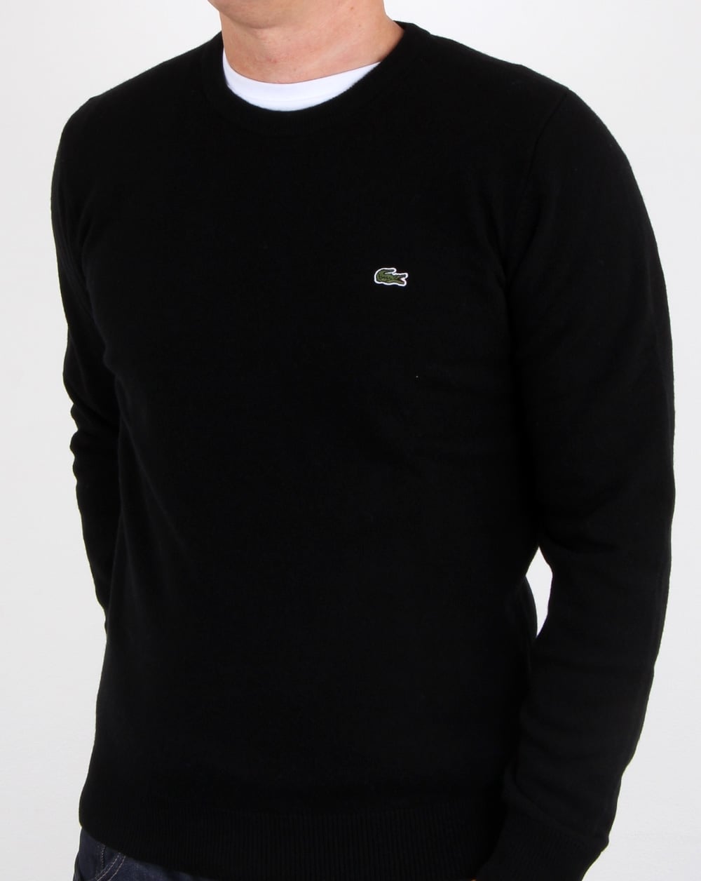 Lacoste Wool Crew Neck Jumper Black