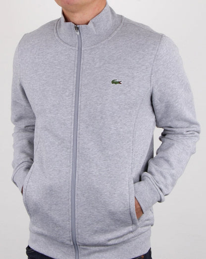 Lacoste Zip Up Track Top Silver Chine