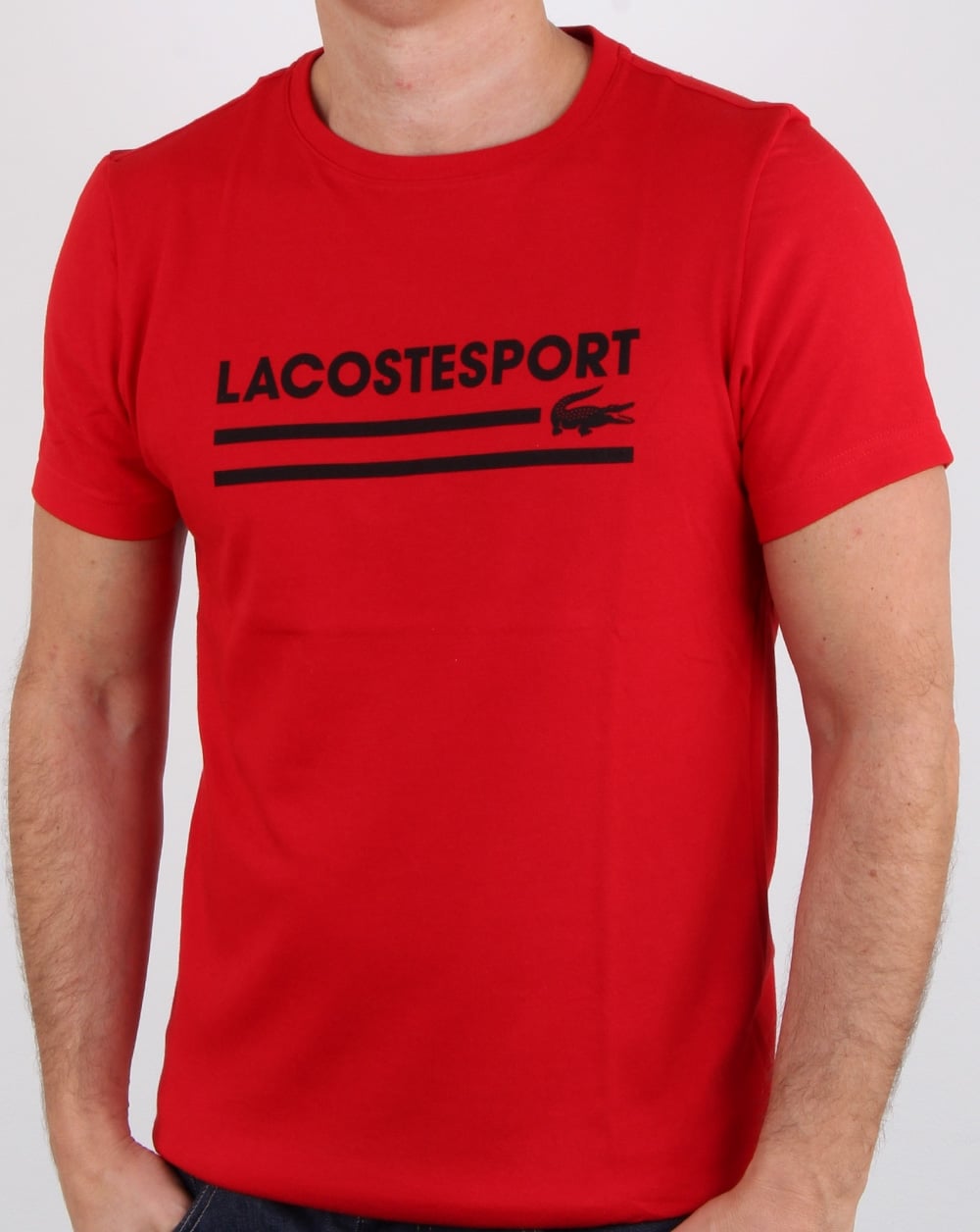 Lacoste Sport Logo T Shirt Red/black