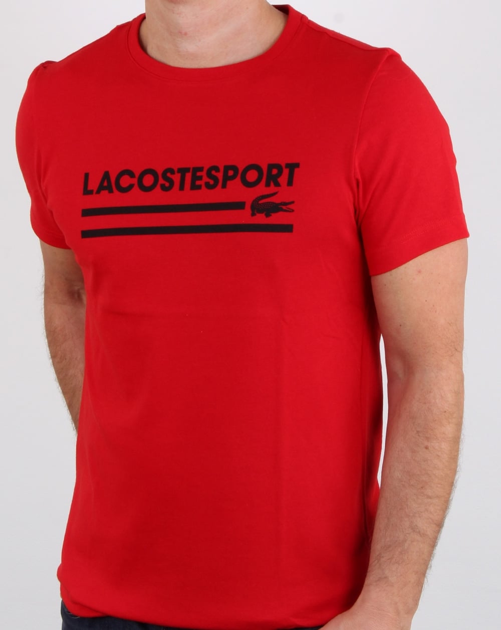 Lacoste Sport Logo T Shirt Red/black
