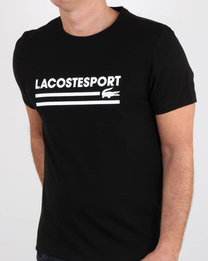 Lacoste Sport Logo T Shirt Black/white