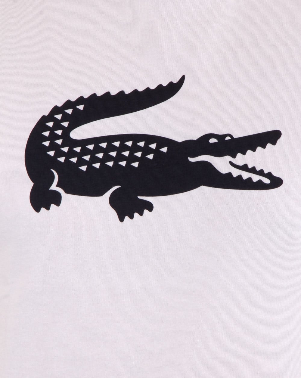 Lacoste Croc Print T Shirt White/navy