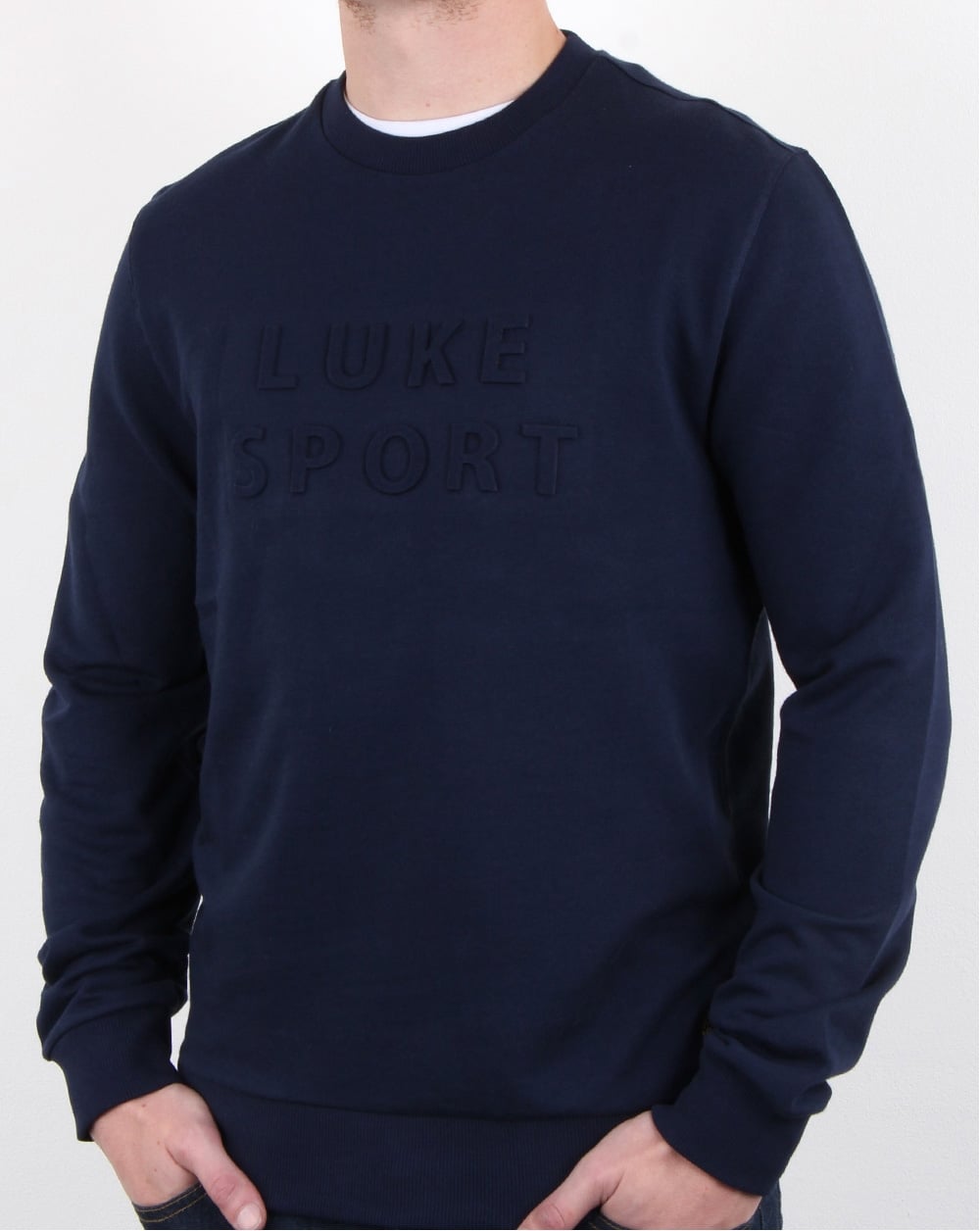 Luke Lewis Sport 3d Crew Neck Dark Navy