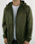 Lyle And Scott Zip Through Hooded Jacket Olive Marl