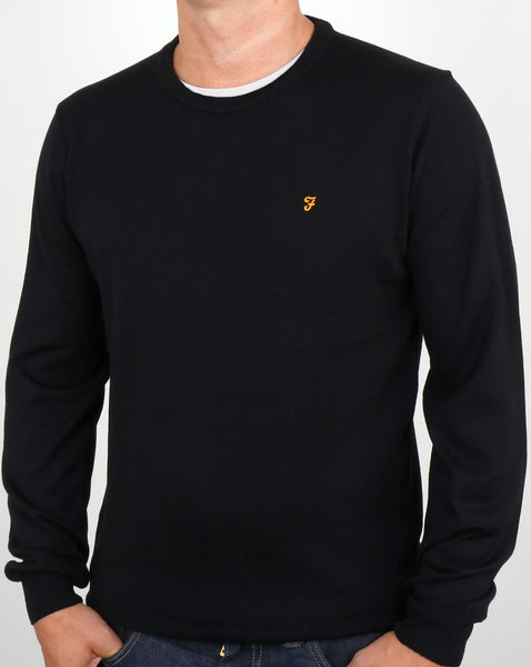 Farah Mullen Merino Jumper Black
