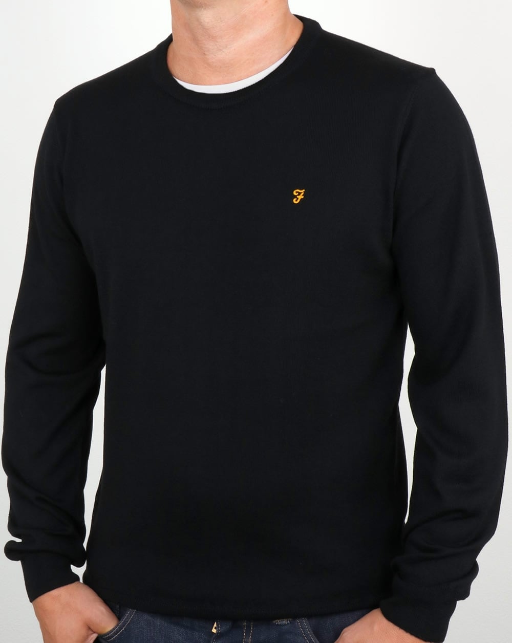 Farah Mullen Merino Jumper Black