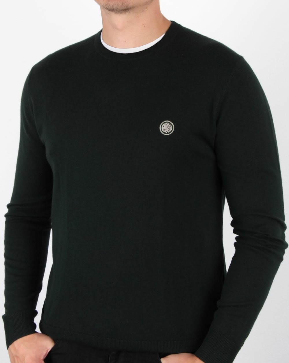 Pretty Green Hinchcliffe Crew Neck Jumper Green
