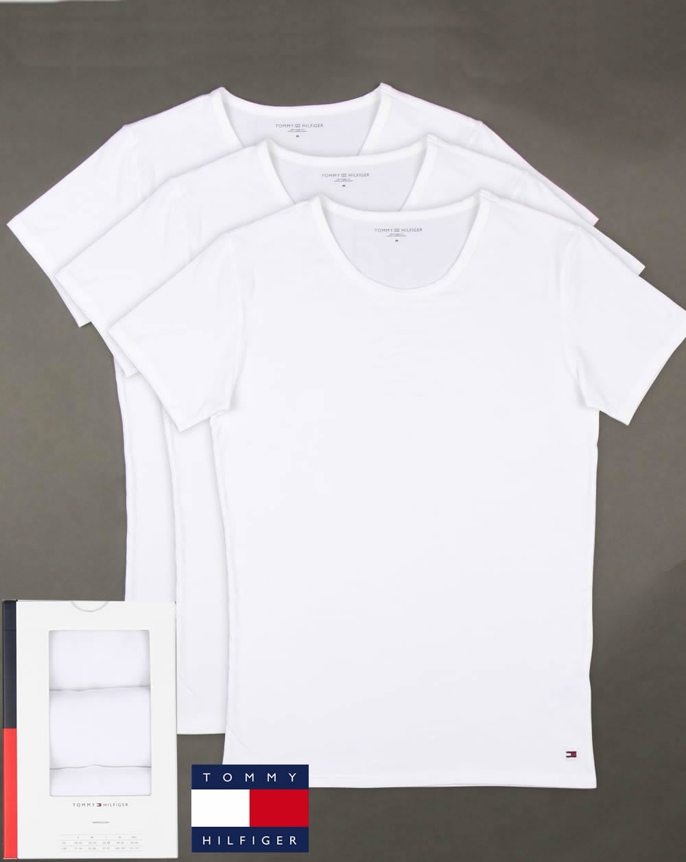 Tommy Hilfiger Premium Essentials 3 Pack T Shirts White