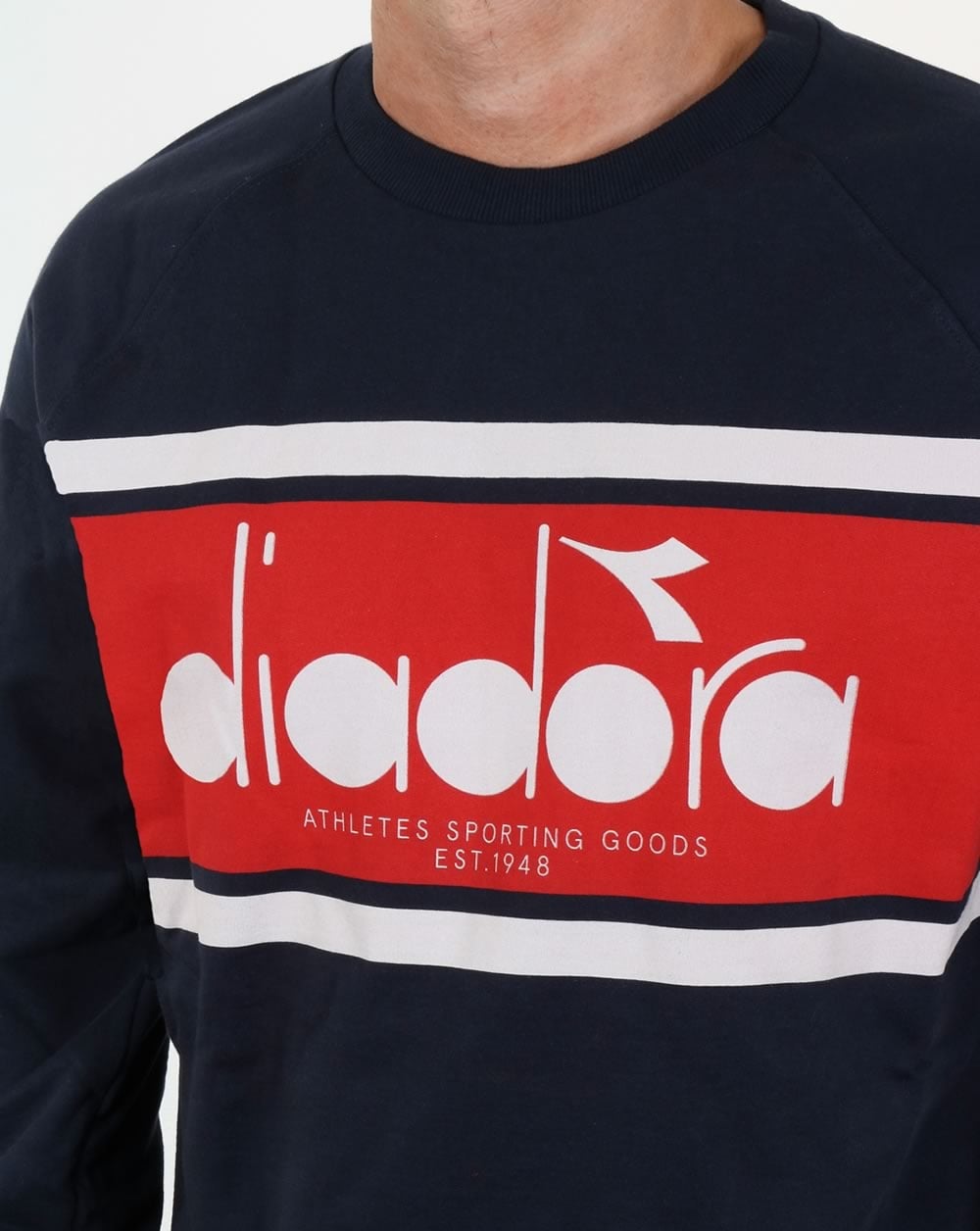 Diadora Logo Sweatshirt Navy/Red/White