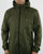 Lyle And Scott Zip Through Hooded Jacket Olive Marl