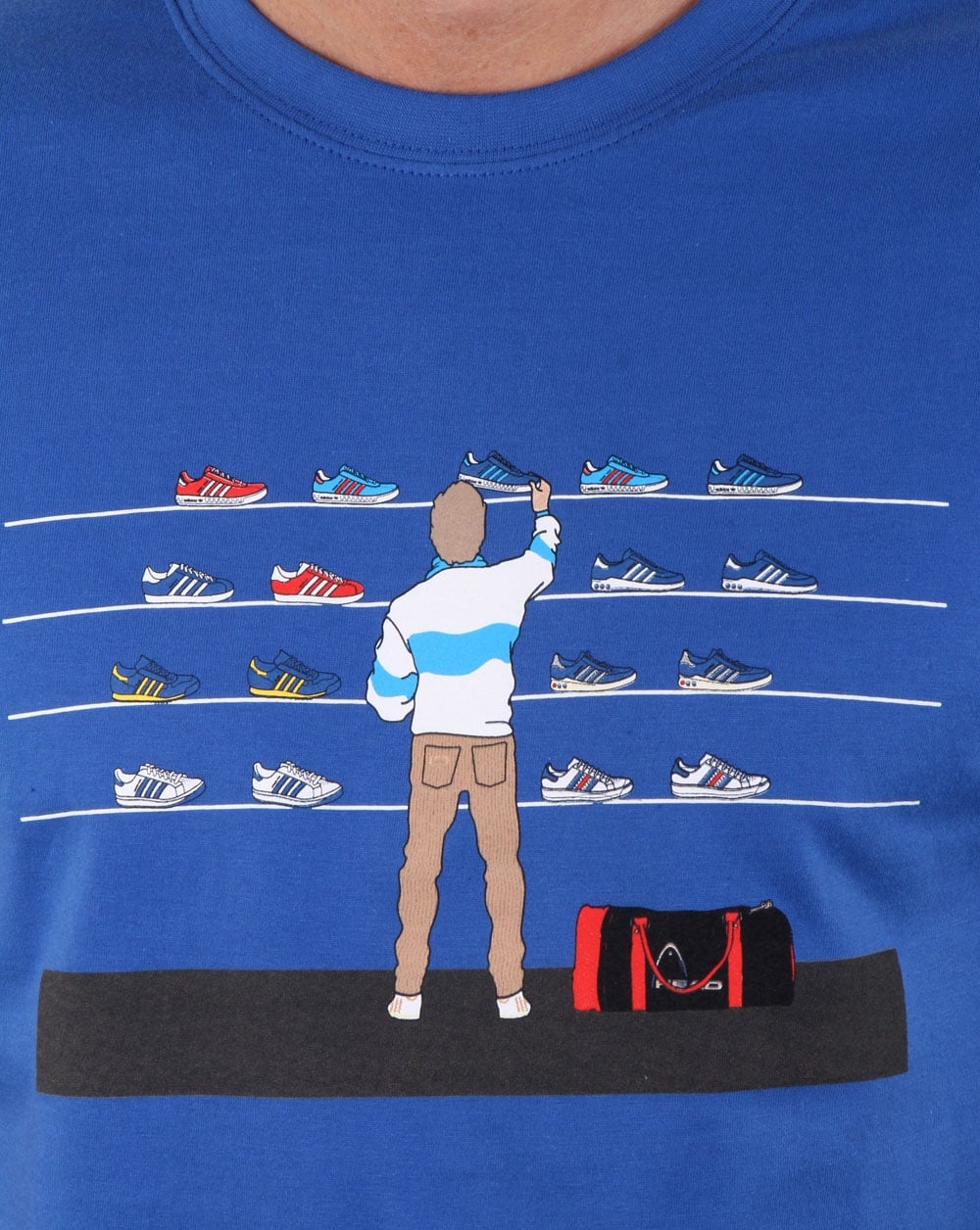 Eighties Tales Of Train Journeys T Shirt Royal Blue