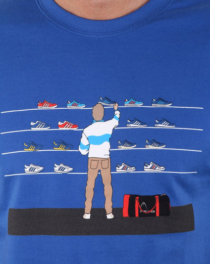 Eighties Tales Of Train Journeys T Shirt Royal Blue