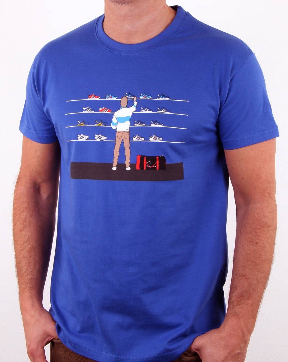 Eighties Tales Of Train Journeys T Shirt Royal Blue