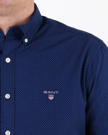 Gant Broadcloth Dot Shirt Yale Blue