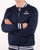 Lacoste Bomber Poly Track Top Navy/white