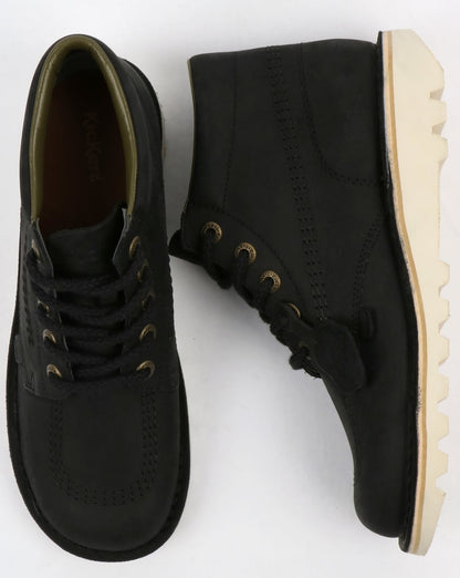 Kickers Kick Hi Leather Boots Black/Cream