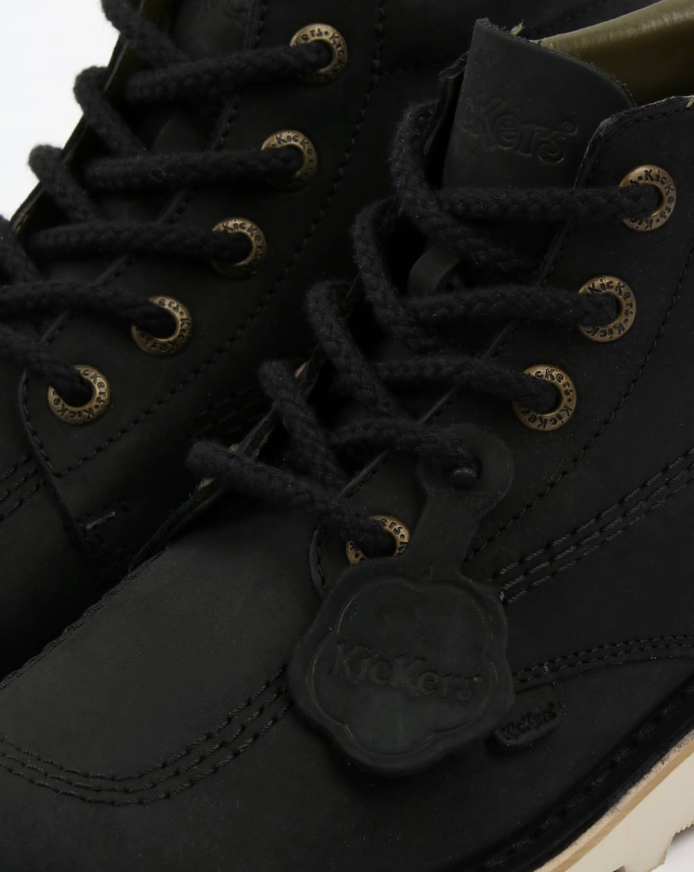 Kickers Kick Hi Leather Boots Black/Cream