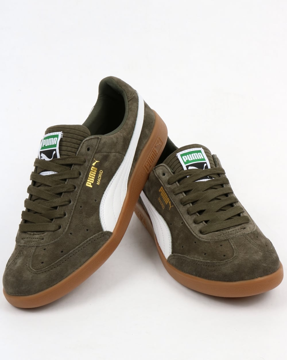 Puma Madrid Lux Trainers Olive Night/White