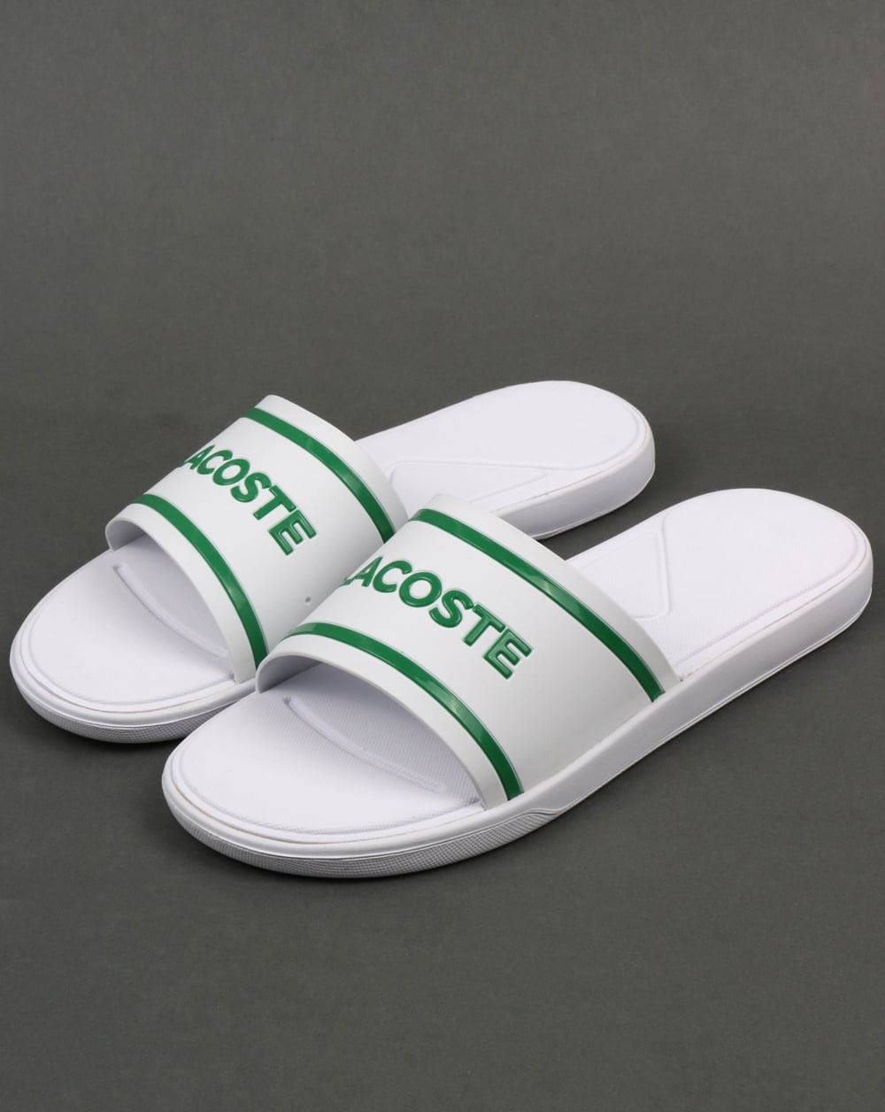 Lacoste Footwear L.30 Sliders White/Green