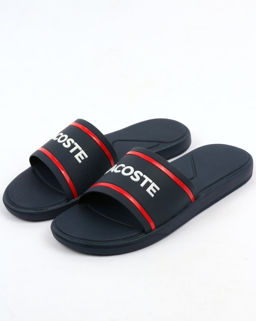 Lacoste Footwear L.30 Sliders Navy/Red