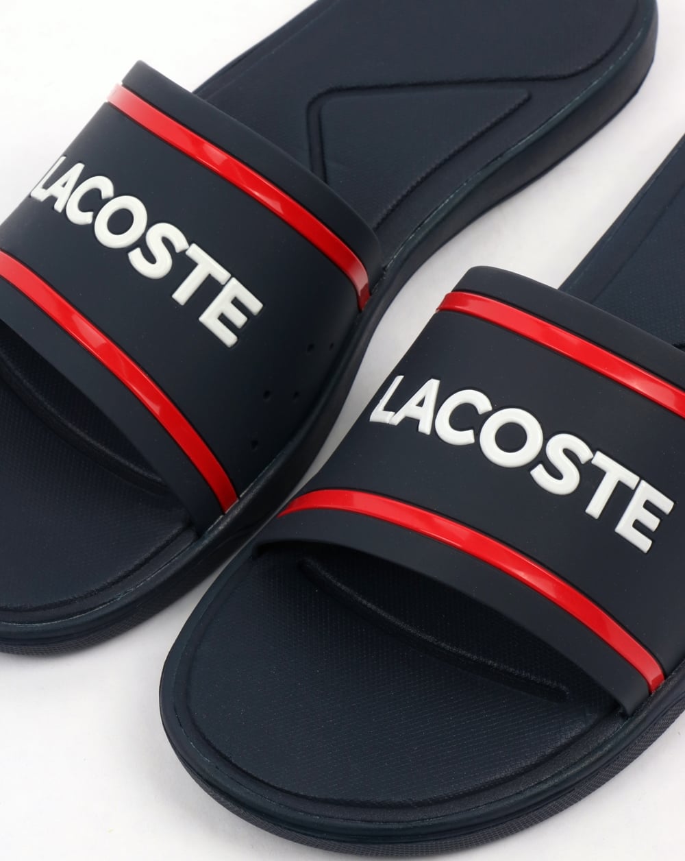 Lacoste Footwear L.30 Sliders Navy/Red