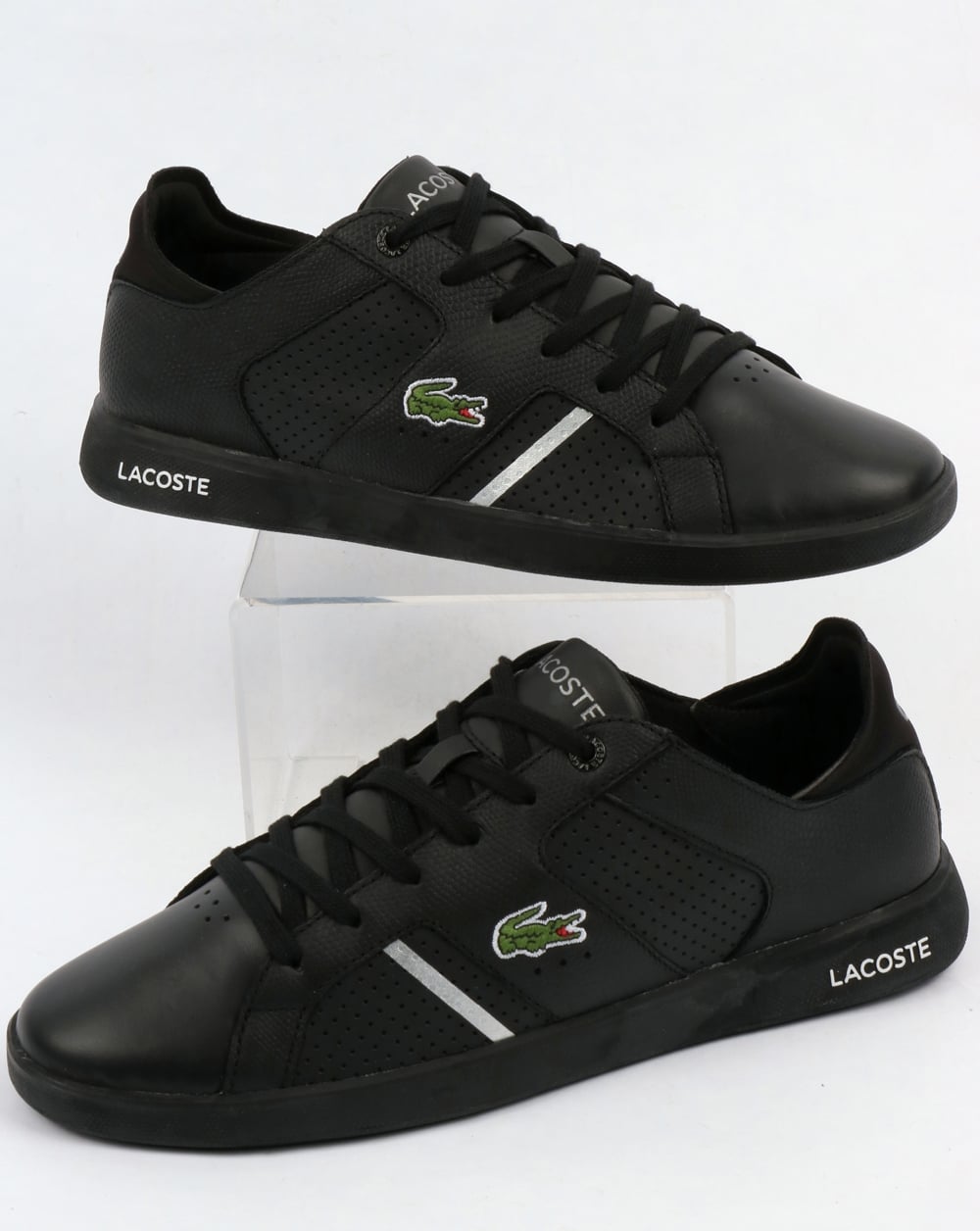 Lacoste Novas Trainers Black/Silver