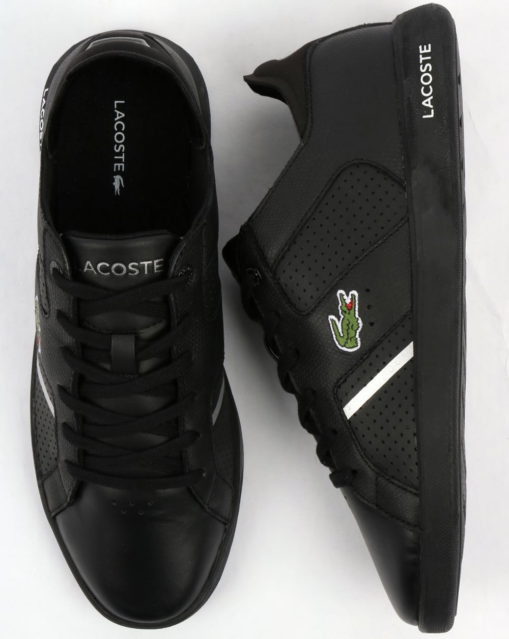 Lacoste Novas Trainers Black/Silver