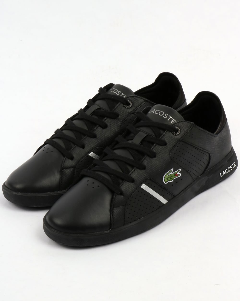 Lacoste Novas Trainers Black/Silver