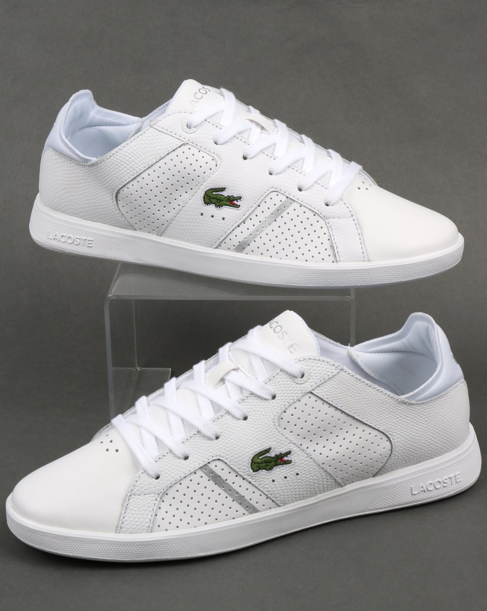 Lacoste Novas Trainers White/Silver