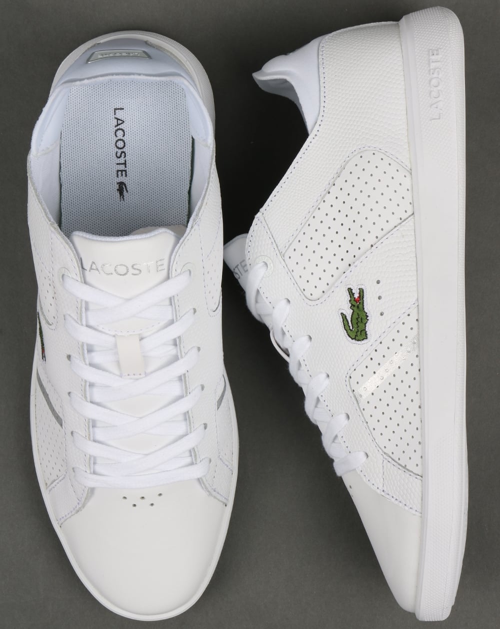 Lacoste Novas Trainers White/Silver