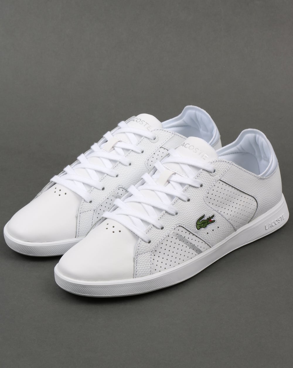 Lacoste Novas Trainers White/Silver