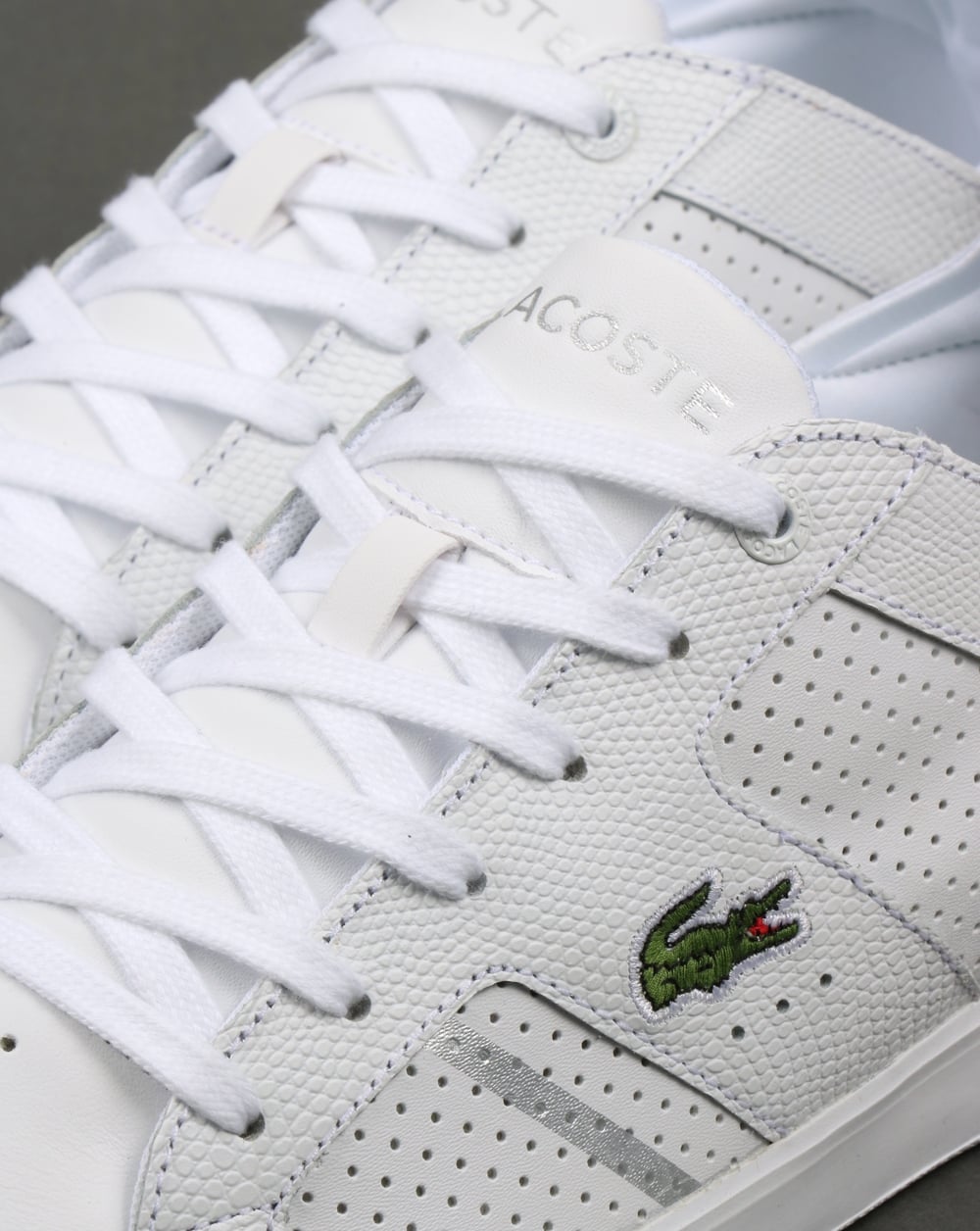 Lacoste Novas Trainers White/Silver