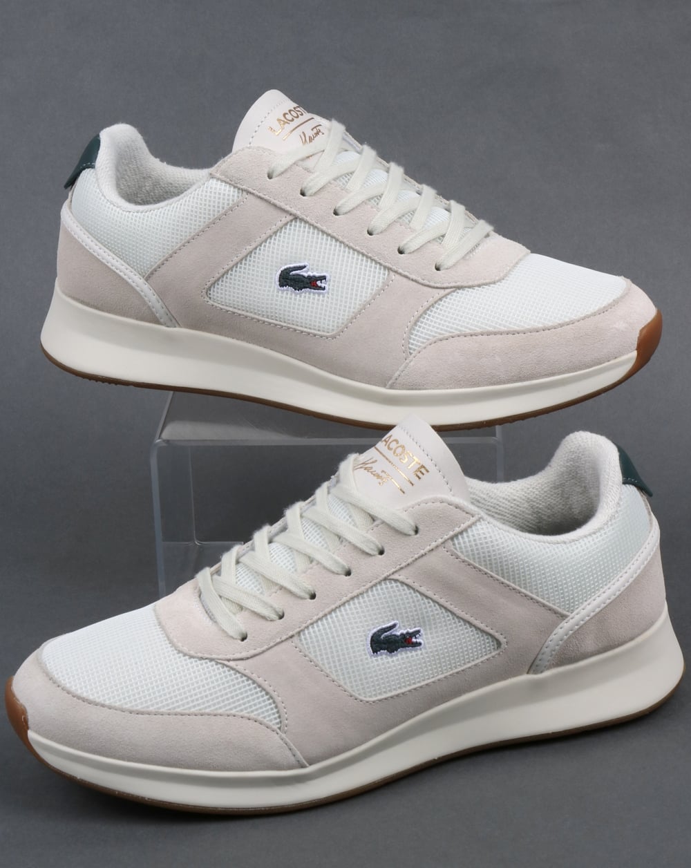 Lacoste Joggeur Trainers Off White/Green