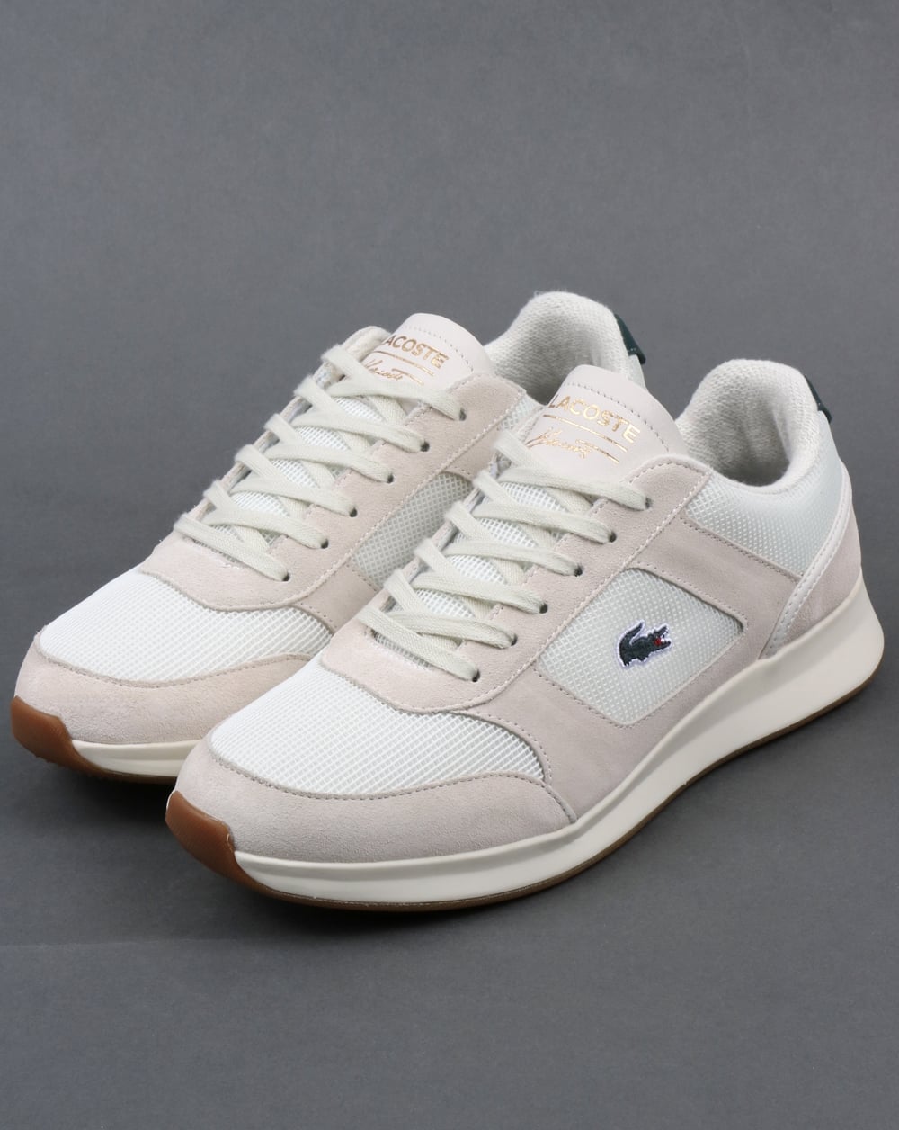 Lacoste Joggeur Trainers Off White/Green