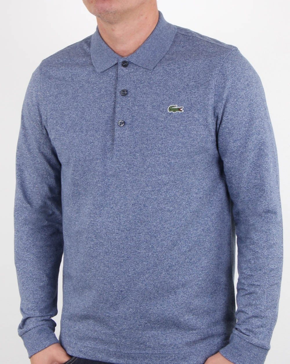 Lacoste Long Sleeve Polo Shirt Merino Jaspe