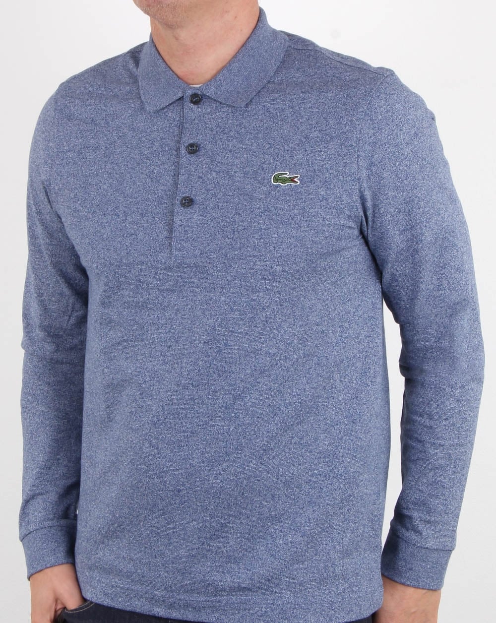 Lacoste Long Sleeve Polo Shirt Merino Jaspe