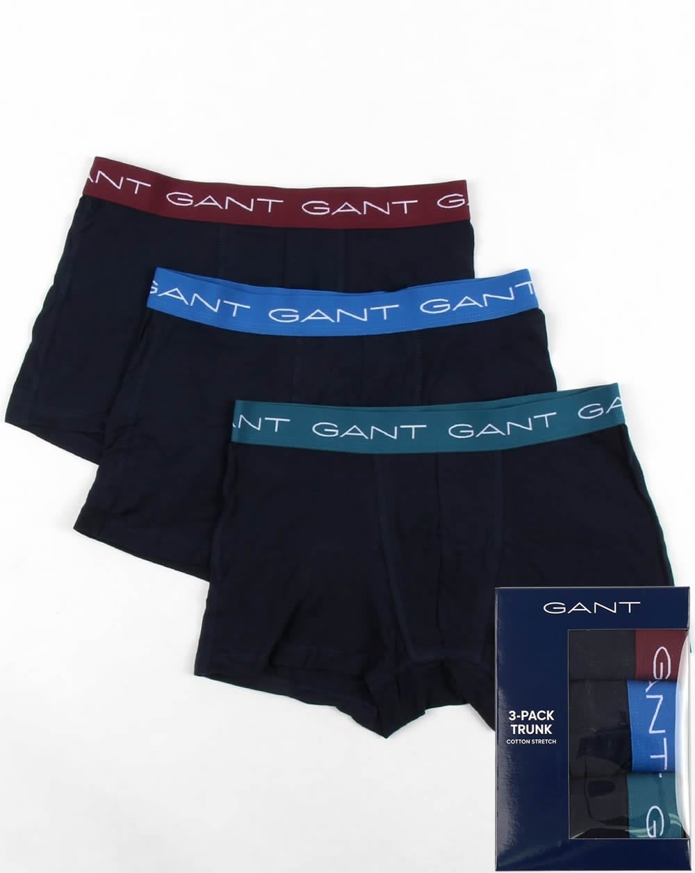 Gant 3 Pack Cotton Boxer Shorts Navy