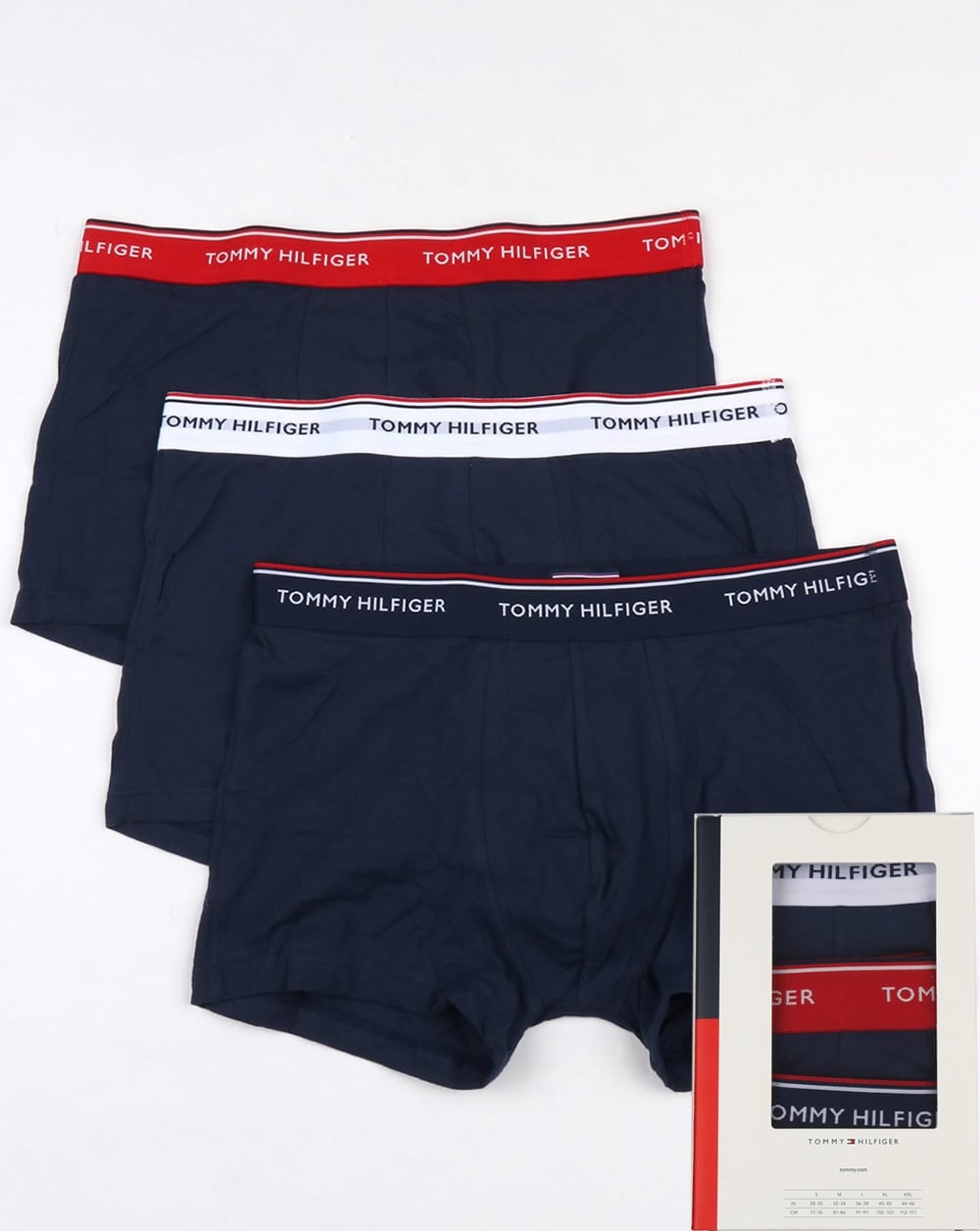 Tommy Hilfiger 3 Pack Boxer Shorts Navy/Multi Band