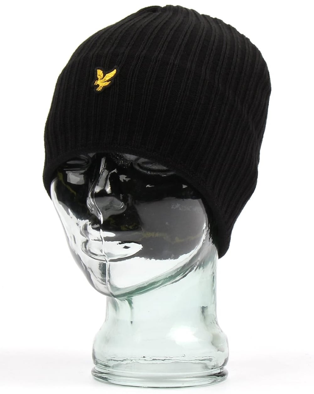 Lyle And Scott Knitted Rib Beanie True Black