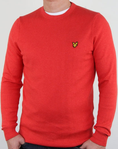 Lyle And Scott Merino Jumper Poppy Marl