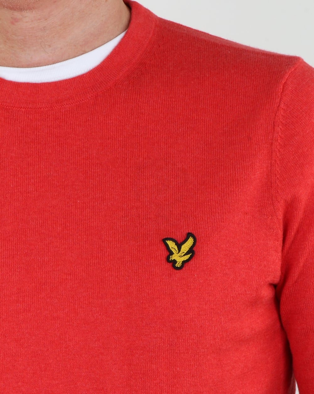 Lyle And Scott Merino Jumper Poppy Marl