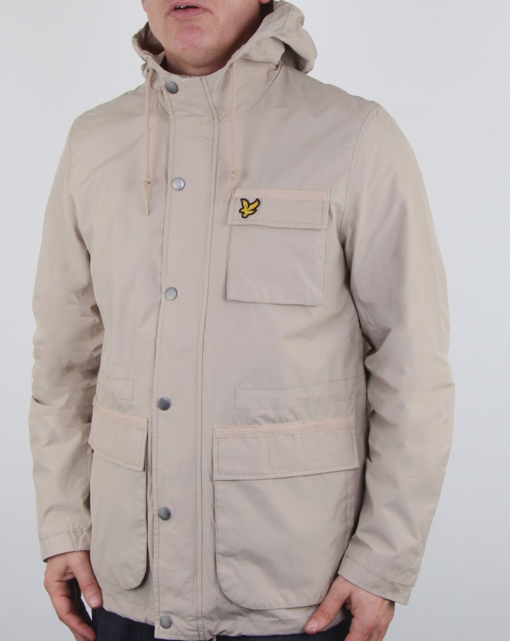 Lyle And Scott Hooded Jacket Stone