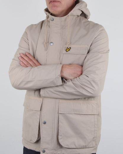 Lyle And Scott Hooded Jacket Stone