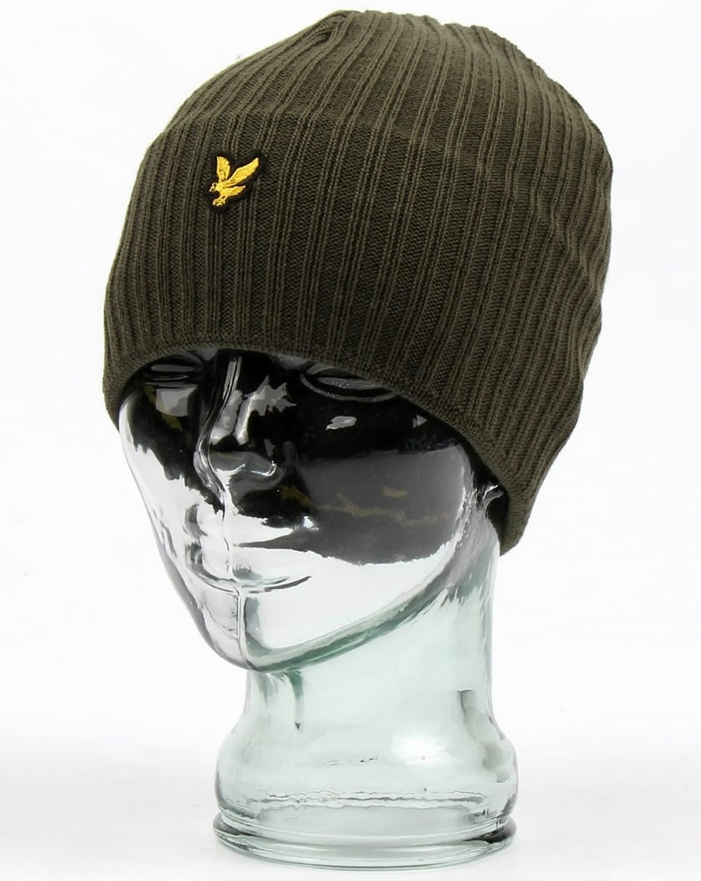 Lyle And Scott Knitted Rib Beanie Olive