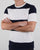 Farah Bold Stripe T Shirt White Navy