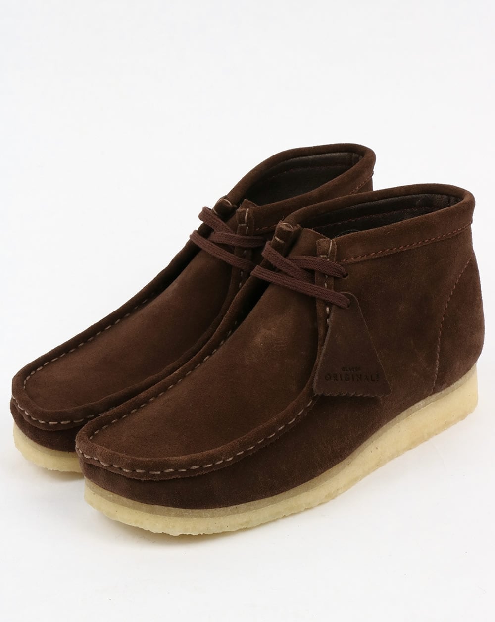 Clarks Originals Wallabee Suede Boot Dark Brown