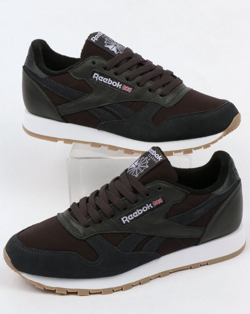 Reebok Classic Leather ESTL Trainers Coal/White