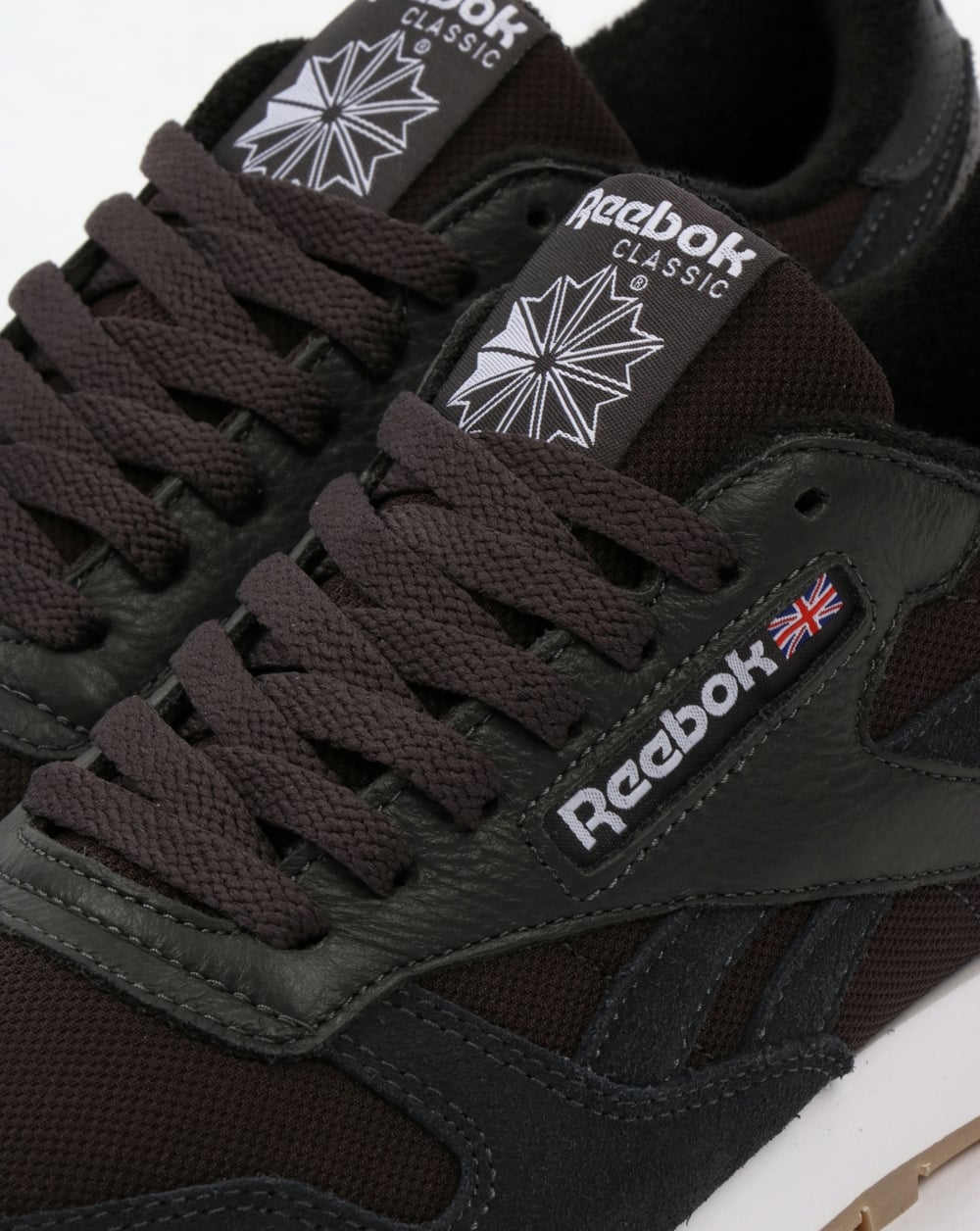 Reebok Classic Leather ESTL Trainers Coal/White