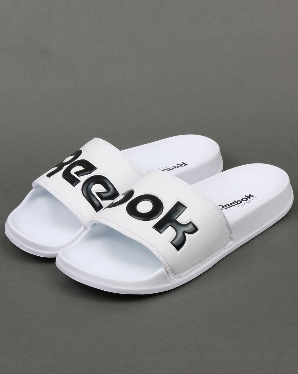 Reebok Classic Logo Sliders White