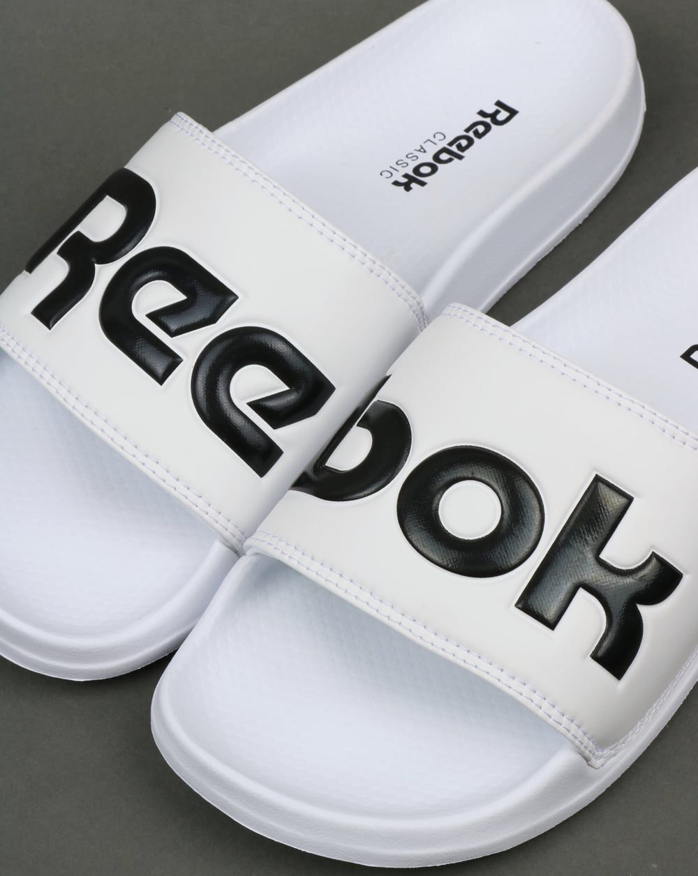 Reebok Classic Logo Sliders White